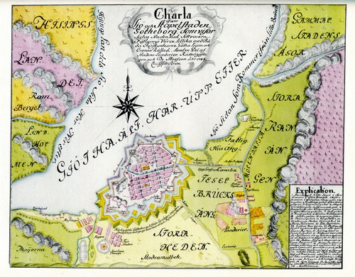 Karta över Göteborg 1782 shrpn mini